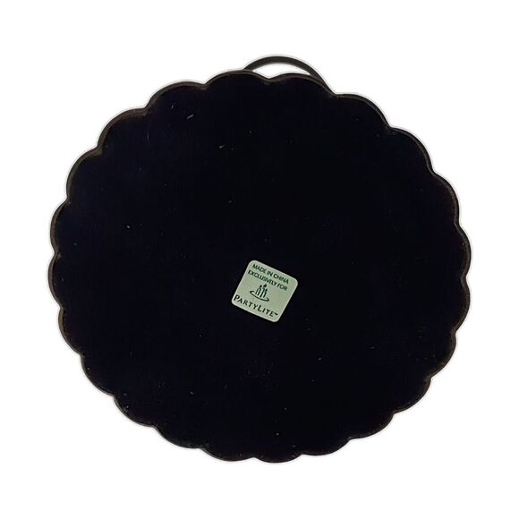 PartyLite Paris Retro Candle Holder Lamp Tealight Votive Vintage Amber Glass - Picture 4 of 16